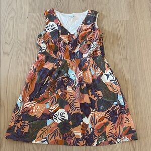 LL Bean Signature Multicolor Patterned Dress